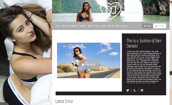 Website official dani daniels Dani Daniels